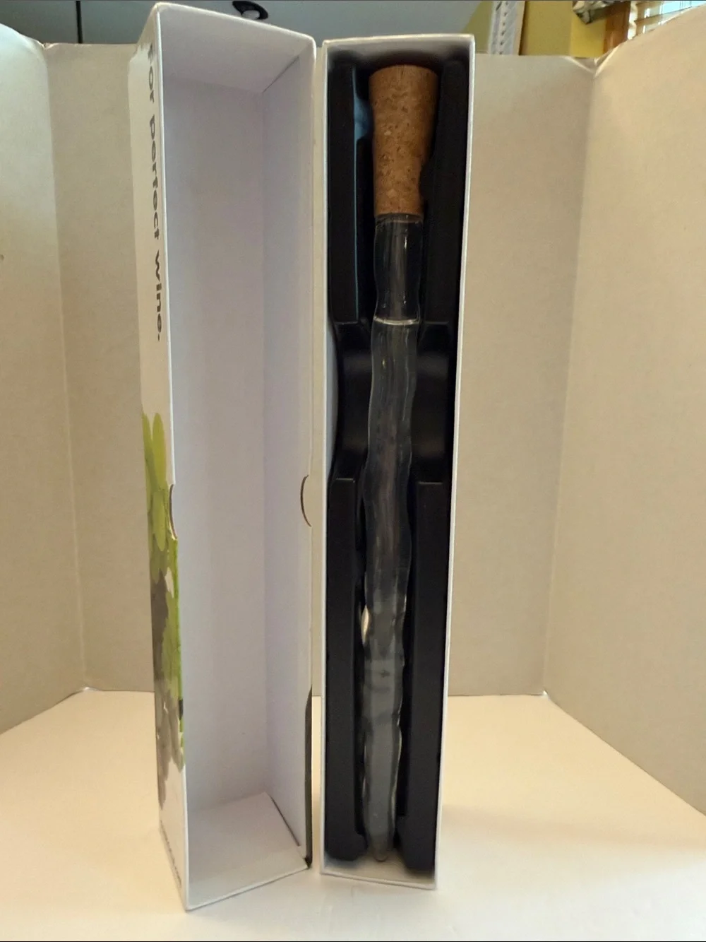 Corkcicle Black and Brown Wine Corkscrew with Wood Handle